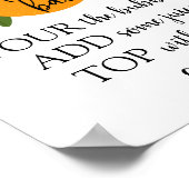 Mimosa-Bar-Schild Orange Poster (Ecke)