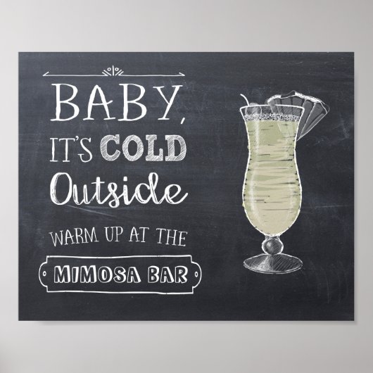 Mimosa-Bar-Schild Poster (Vorne)