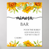 Mimosa-Bar-Schild Poster (Vorne)