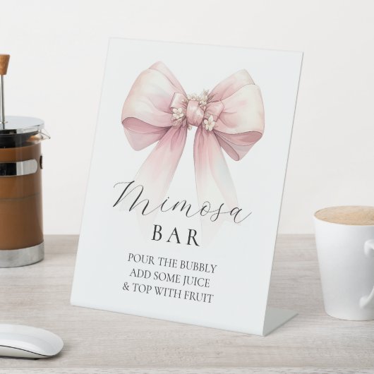 Mimosa Bar Shes bindet das Brautparty des Knotens Sockelschild (In SItu)