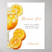 Mimosa Bar Sign Aperol Spritz Brautparty Poster (Vorne)