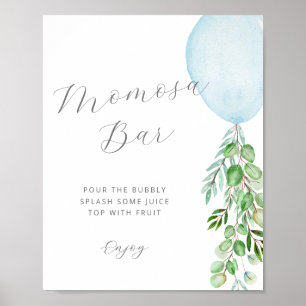 Mimosa Bar Sign Baby Shooting Game Poster
