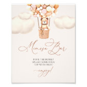 Mimosa Bar Sign Bear Baby Dusche mit Balloons Fotodruck (Vorne)