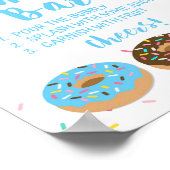Mimosa Bar Sign Blue Donut Sprinkle Duschzeichen Poster (Ecke)