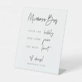 Mimosa Bar Sign Brautparty Wedding Party G400 Sockelschild (Vorderseite)