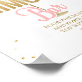 Mimosa Bar Sign Brunch und Bubbly Brautparty Poster (Ecke)