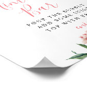 Mimosa Bar Sign Elegante Hochzeit Dusty Rose Blush Poster (Ecke)