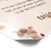 Mimosa Bar Sign Farm Animals Baby Dusche Fotodruck (Ecke)