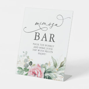 Mimosa Bar Sign for Brautparty Brunch Sockelschild
