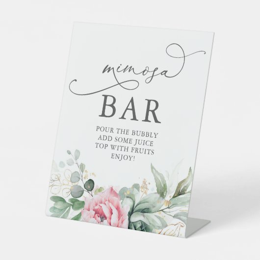 Mimosa Bar Sign for Brautparty Brunch Sockelschild (Vorderseite)