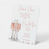 Mimosa Bar Sign for Pearls and Prosecco Sockelschild (Vorderseite)
