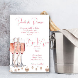 Mimosa Bar Sign for Pearls and Prosecco Sockelschild