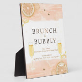 Mimosa Bar Sign – Peach Watercolor Brunch & Bubbly Fotoplatte (Seite)