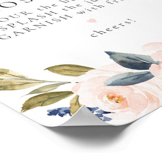 Mimosa Bar Sign Poster (Ecke)