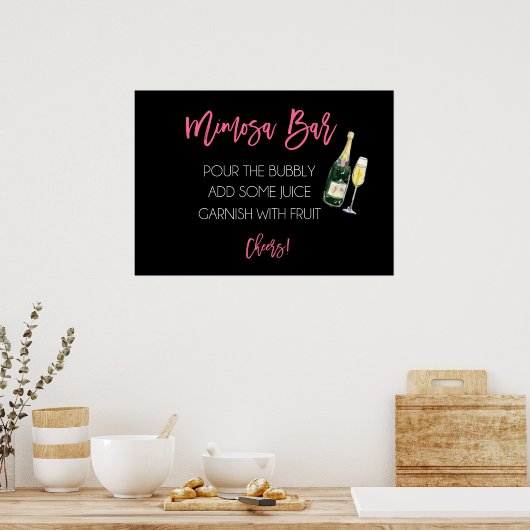 Mimosa Bar Sign Poster (Küche)