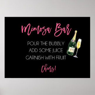 Mimosa Bar Sign Poster