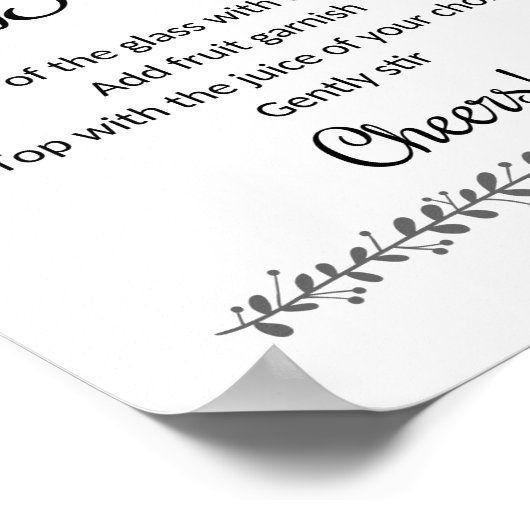 Mimosa Bar Sign - Rochester Poster (Ecke)