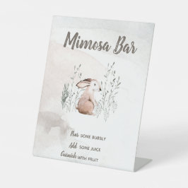 Mimosa Bar Sign, Woodland Animals Kinderdusche Sockelschild