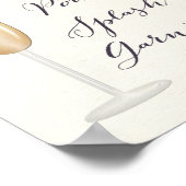 Mimosa Bar signieren Blumenrosa Lila Farbe Poster (Ecke)