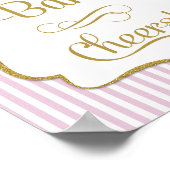 Mimosa Bar signieren rosa Goldrand Poster (Ecke)