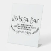 Mimosa Bar Sockelschild (Vorderseite)