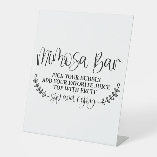 Mimosa Bar Sockelschild (Vorderseite)