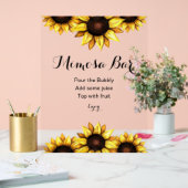 Mimosa Bar Sunflower Wedding Acrylschild (Hochzeit)