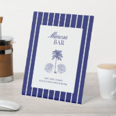 Mimosa Bar Vintage Navy Beach Bachelorette Sockelschild (In SItu)