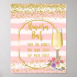 Mimosa Bar Wedding Schildkröte Konfetti Poster