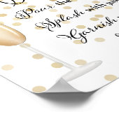 Mimosa Bar Wedding Sign Gold Poster (Ecke)