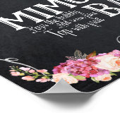 Mimosa Bar Wedding Sign Grillen Poster (Ecke)