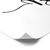 Mimosa Bar Wedding Sign | Moderne Kalligrafie Poster (Ecke)