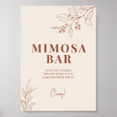 Mimosa Bar Wedding Sign Poster (Vorne)