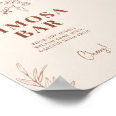 Mimosa Bar Wedding Sign Poster (Ecke)