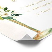 Mimosa Bar White and Gold Blume & Glasdusche Poster (Ecke)