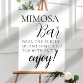 Mimosa-Bar-Zeichen für minimales Text-Script Poster