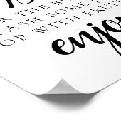 Mimosa-Bar-Zeichen für minimales Text-Script Poster (Ecke)