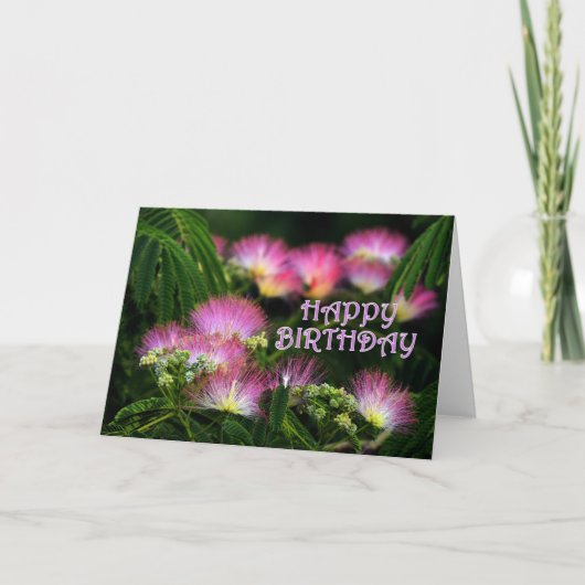 Mimosa Birthday Karte (Vorderseite)