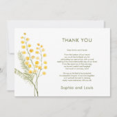 Mimosa Blume Hochzeit Danke-Card Dankeskarte (Vorderseite)
