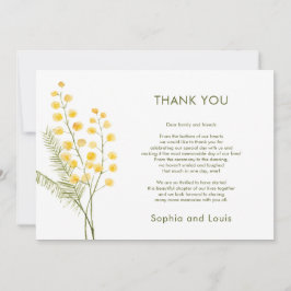 Mimosa Blume Hochzeit Danke-Card Dankeskarte