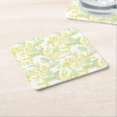 Mimosa-Blume-Muster Rechteckiger Pappuntersetzer (angewinkelt)