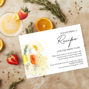 Mimosa-Brautjungfernparty-Rezeptanfrage Einladung