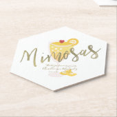 Mimosa Brautparty Vielen Dank Gold Yellow Untersetzer (angewinkelt)