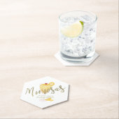 Mimosa Brautparty Vielen Dank Gold Yellow  Untersetzer (Vor Ort)