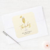 Mimosa Brunch Cocktail Brautparty Quadratischer Aufkleber (Umschlag)