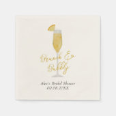 Mimosa Brunch Cocktail Brautparty Serviette (Vorderseite)