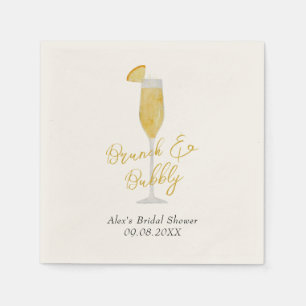 Mimosa Brunch Cocktail Brautparty Serviette