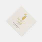 Mimosa Brunch Cocktail Brautparty Serviette (Ecke)