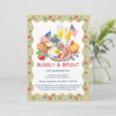 Mimosa Brunch Einladung - Patriotic (Stehend Vorderseite)