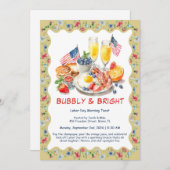 Mimosa Brunch Einladung - Patriotic (Vorne/Hinten)